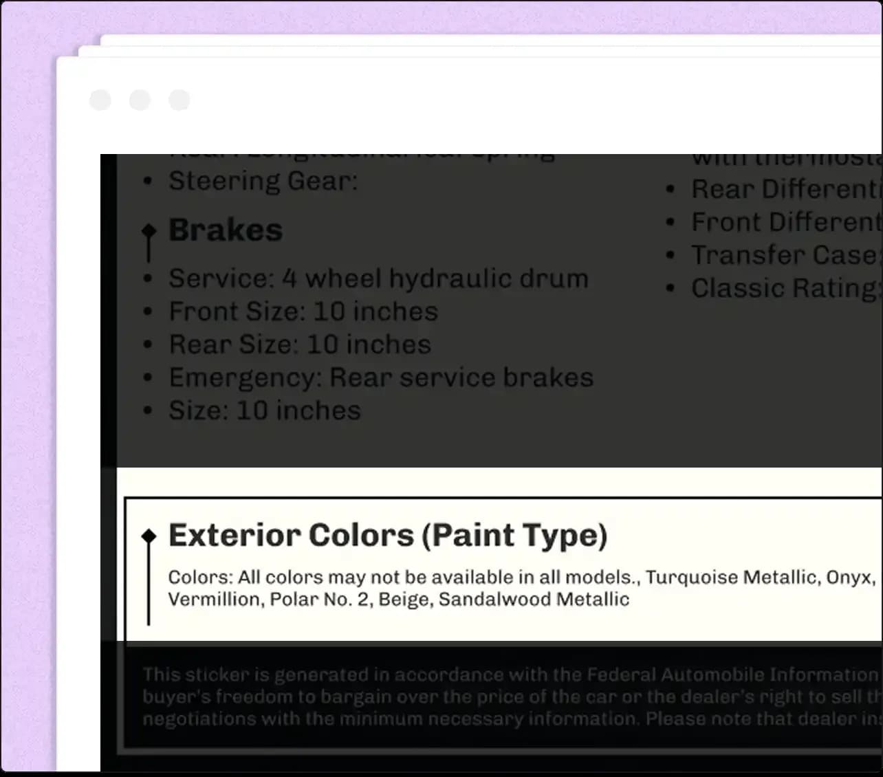 Interior Exterior color